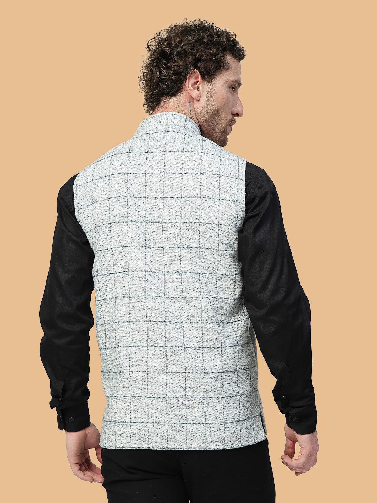 Vastraa Fusion Men's Traditional Woolen Nehru Jacket Modi Waistcoat