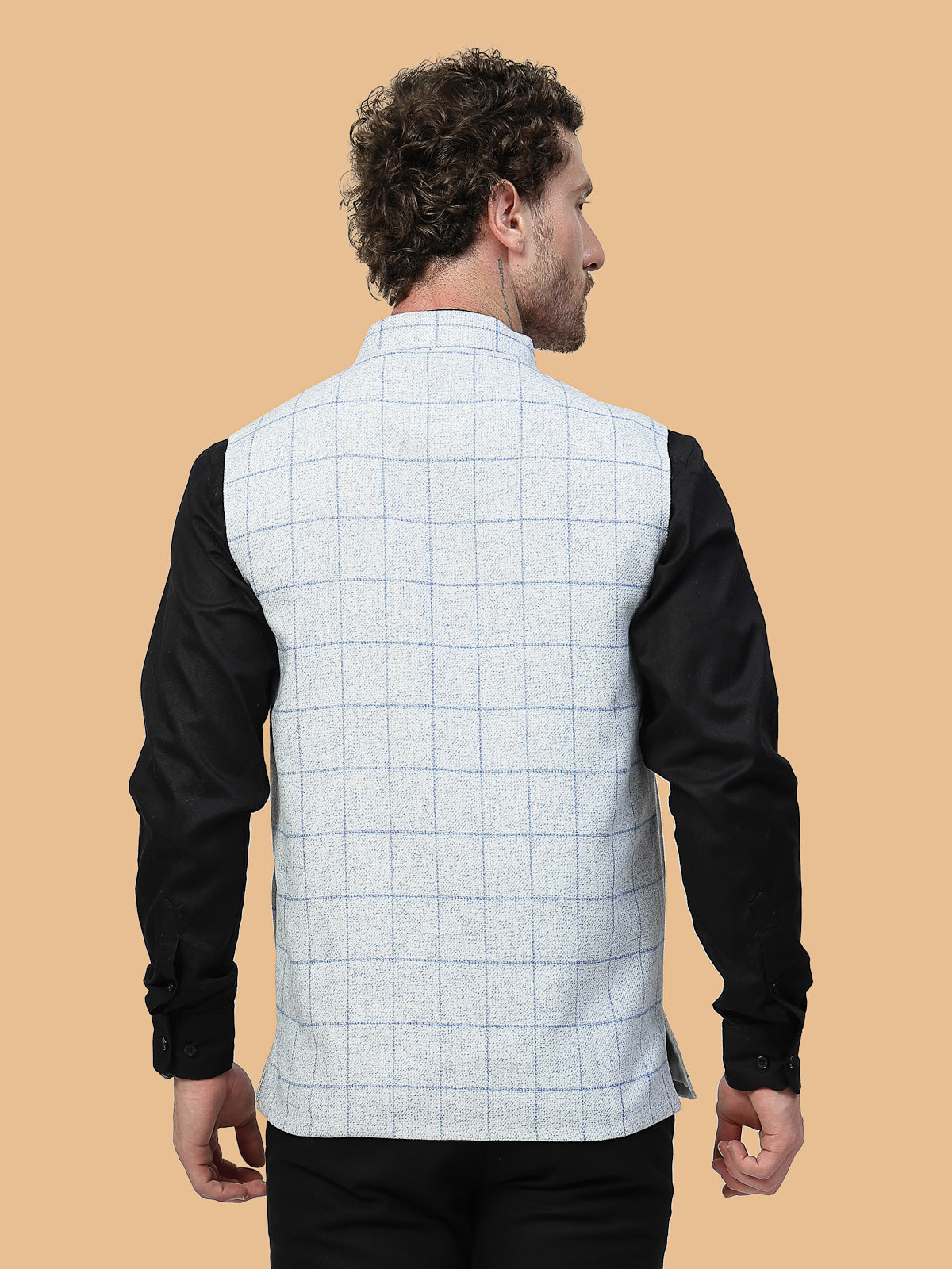 Vastraa Fusion Men's Traditional Woolen Nehru Jacket Modi Waistcoat