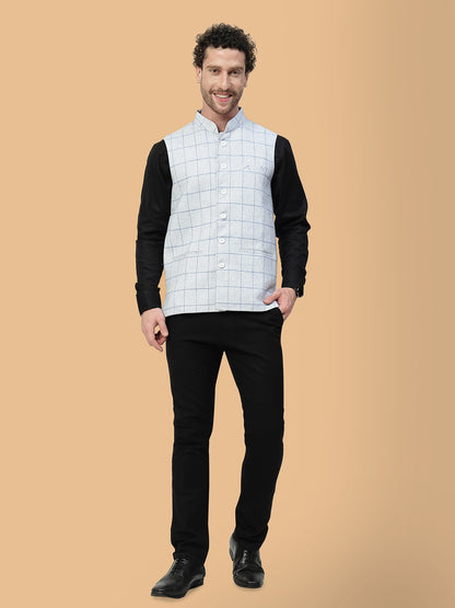 Vastraa Fusion Men's Traditional Woolen Nehru Jacket Modi Waistcoat