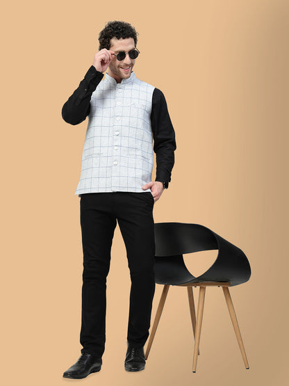 Vastraa Fusion Men's Traditional Woolen Nehru Jacket Modi Waistcoat
