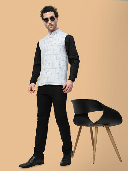 Vastraa Fusion Men's Traditional Woolen Nehru Jacket Modi Waistcoat