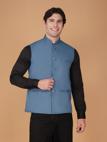 Vastraa Fusion Bandi Modi Koti, Nehru Jacket for Men, Cotton Waistcoat for All Occasion: Diwali, Wedding, Ethnic, Office Party, Formal & casual Look