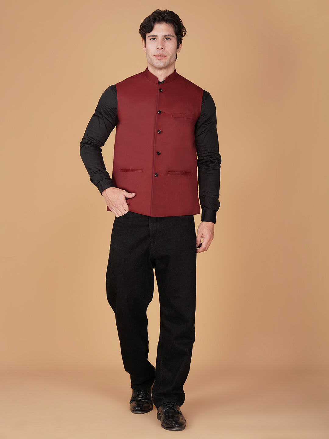 Vastraa Fusion Bandi Modi Koti, Nehru Jacket for Men, Cotton Waistcoat for All Occasion: Diwali, Wedding, Ethnic, Office Party, Formal & casual Look