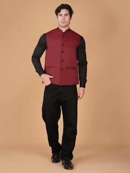 Vastraa Fusion Bandi Modi Koti, Nehru Jacket for Men, Cotton Waistcoat for All Occasion: Diwali, Wedding, Ethnic, Office Party, Formal & casual Look