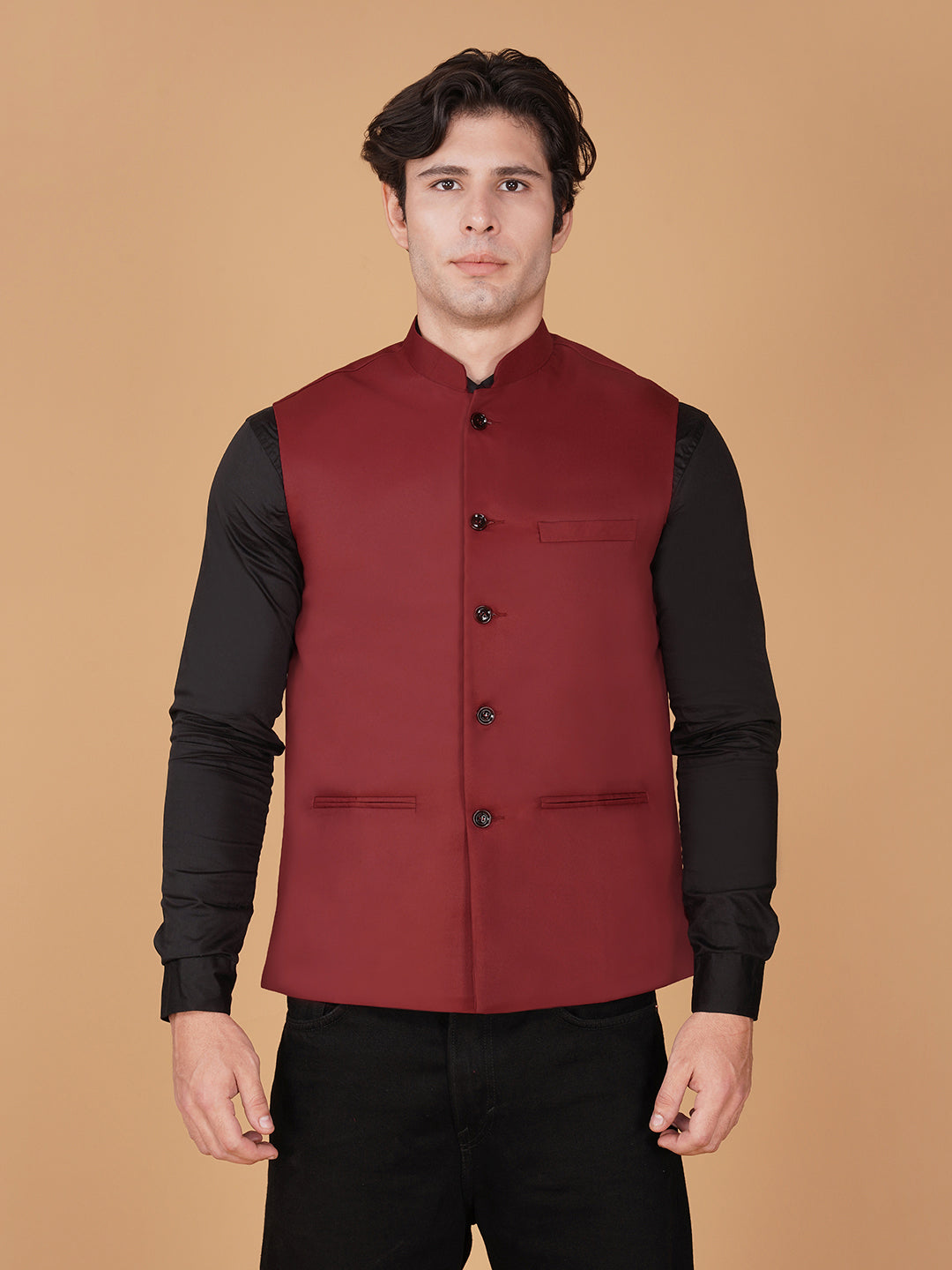 Vastraa Fusion Bandi Modi Koti, Nehru Jacket for Men, Cotton Waistcoat for All Occasion: Diwali, Wedding, Ethnic, Office Party, Formal & casual Look