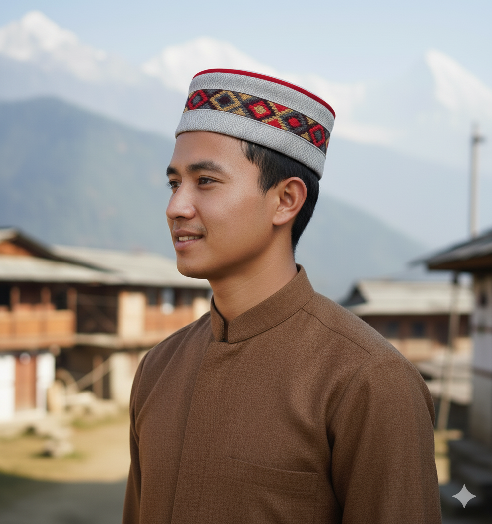 Vastraa Fusion Unisex Woolen Kullu Himachali Cap