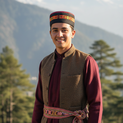 Vastraa Fusion Unisex Woolen Kullu Himachali Cap