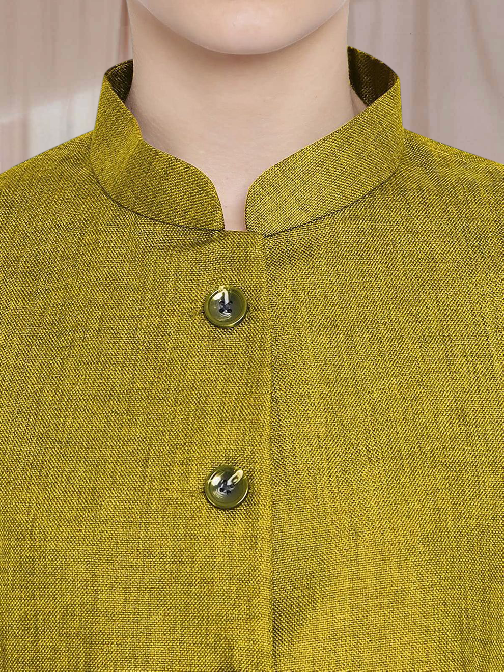 Vastraa Fusion Ladies Modi Jacket / Waistcoat - Plain Solid Colurs - Cotton Mix Nehru Jacket