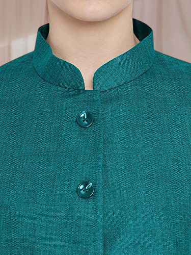 Vastraa Fusion Ladies Modi Jacket / Waistcoat - Plain Solid Colurs - Cotton Mix Nehru Jacket