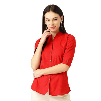 Vastraa Fusion" Cotton Flex Solid Top for Girls/Women