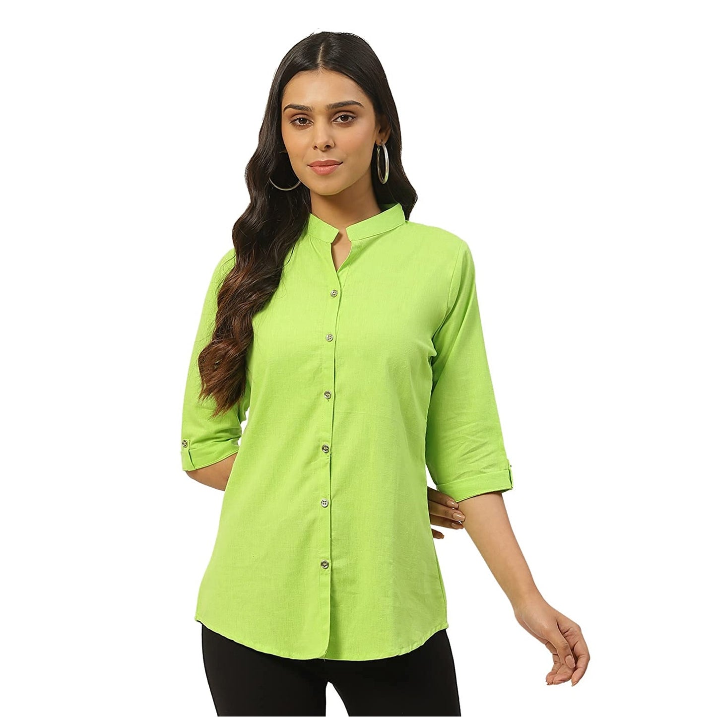 Vastraa Fusion" Cotton Flex Solid Top for Girls/Women