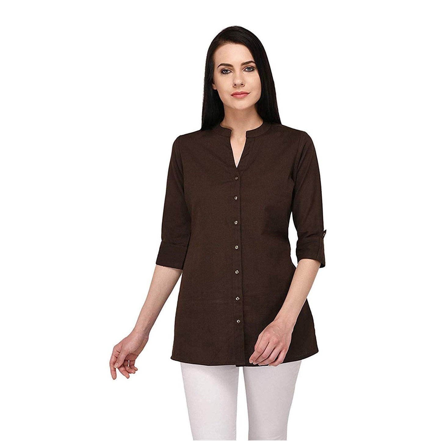 Vastraa Fusion" Cotton Flex Solid Top for Girls/Women