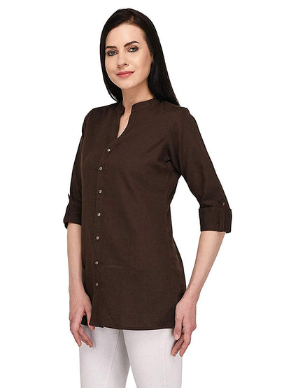 Vastraa Fusion" Cotton Flex Solid Top for Girls/Women