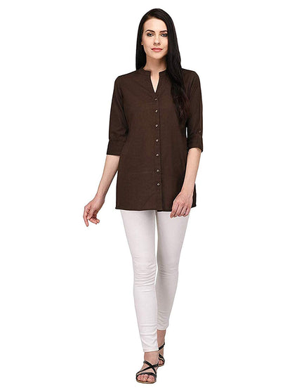 Vastraa Fusion" Cotton Flex Solid Top for Girls/Women