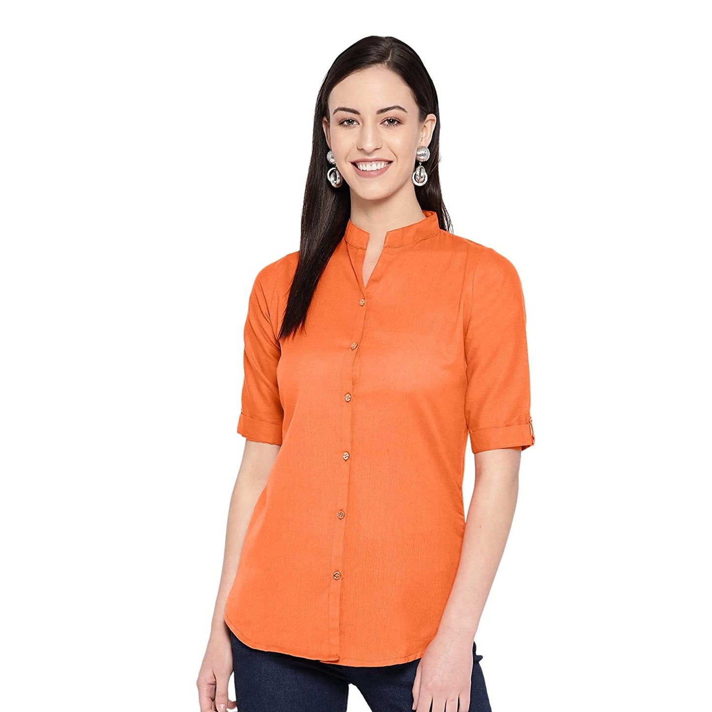 Vastraa Fusion" Cotton Flex Solid Top for Girls/Women