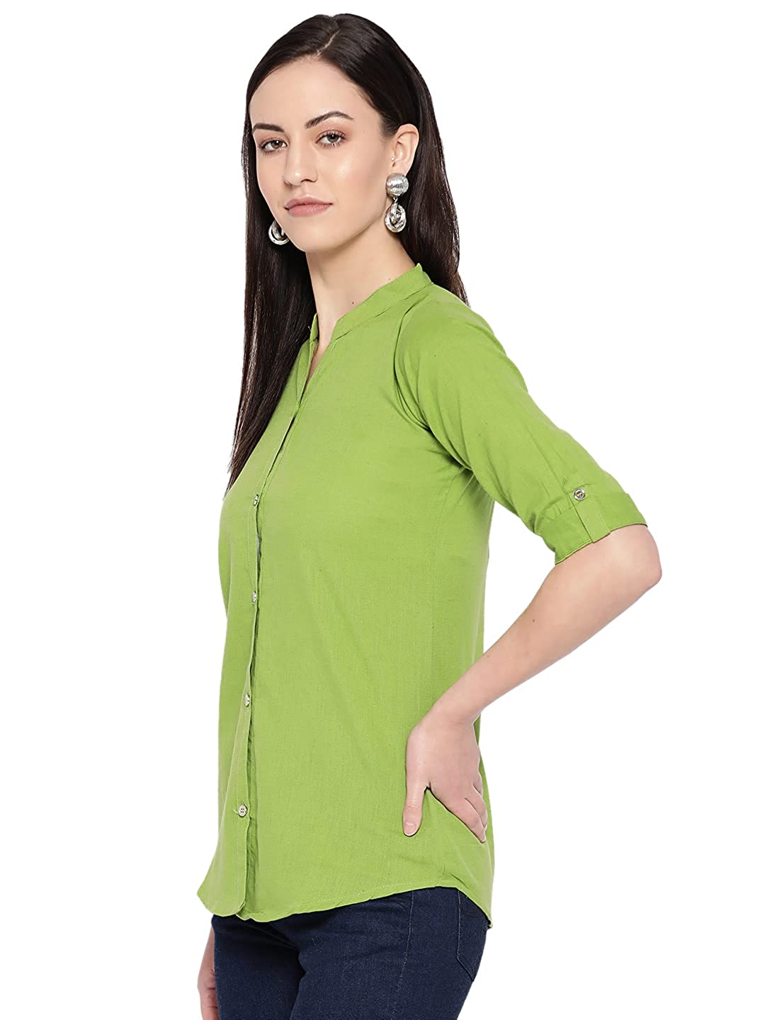 Vastraa Fusion" Cotton Flex Solid Top for Girls/Women