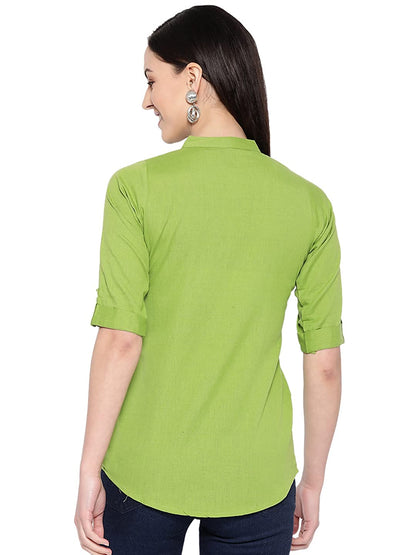 Vastraa Fusion" Cotton Flex Solid Top for Girls/Women