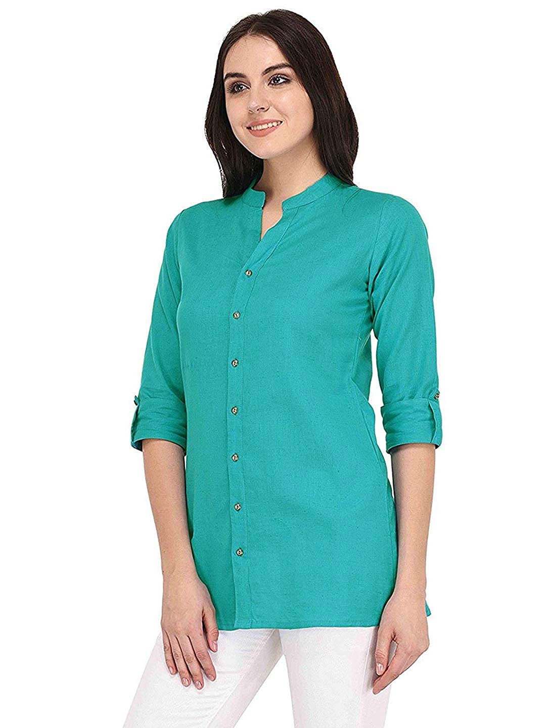 Vastraa Fusion" Cotton Flex Solid Top for Girls/Women