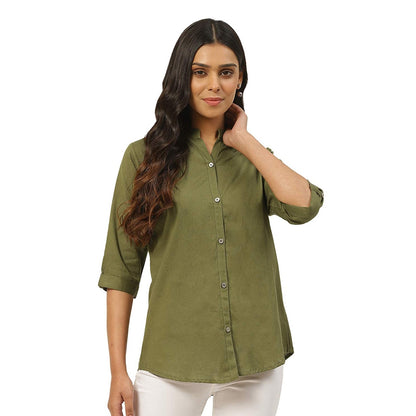 Vastraa Fusion" Cotton Flex Solid Top for Girls/Women