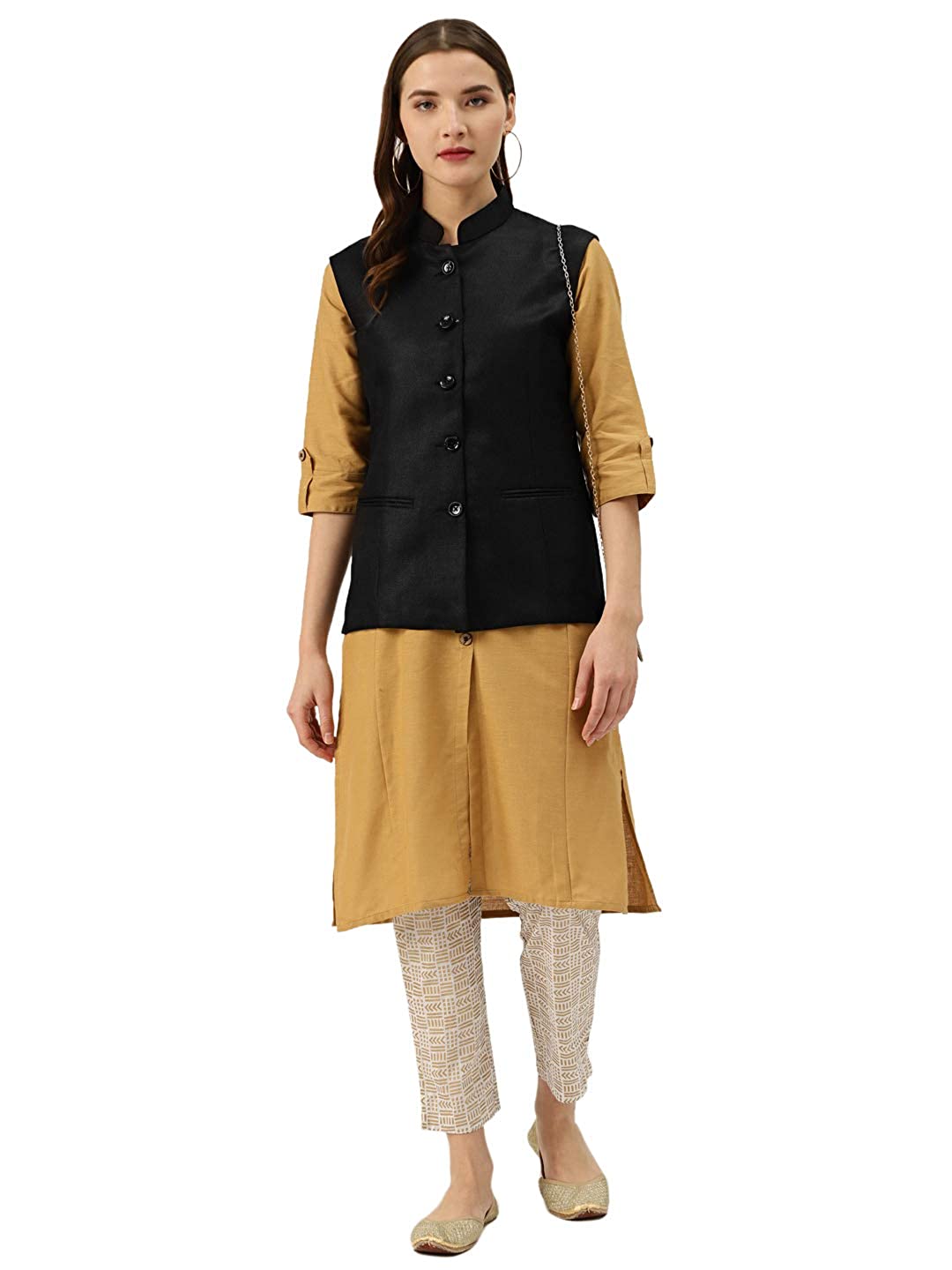 Fabindia Sleeveless Woven Design Women Jacket - Buy Fabindia Sleeveless  Woven Design Women Jacket Online at Best Prices in India | Flipkart.com