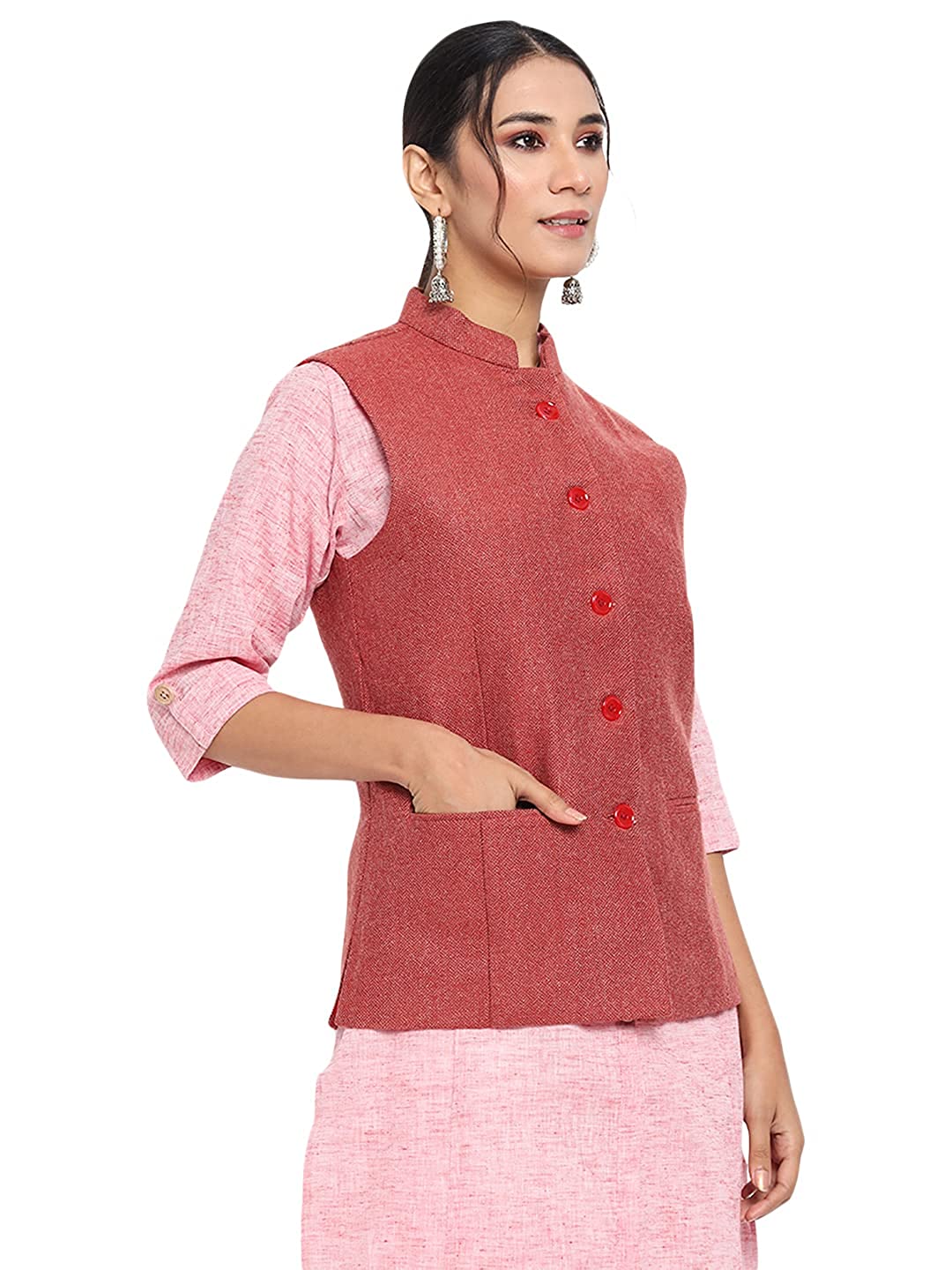 Sleeveless Ladies Nehru Jackets, Gender : Female, Pattern : Plain at Best  Price in Noida