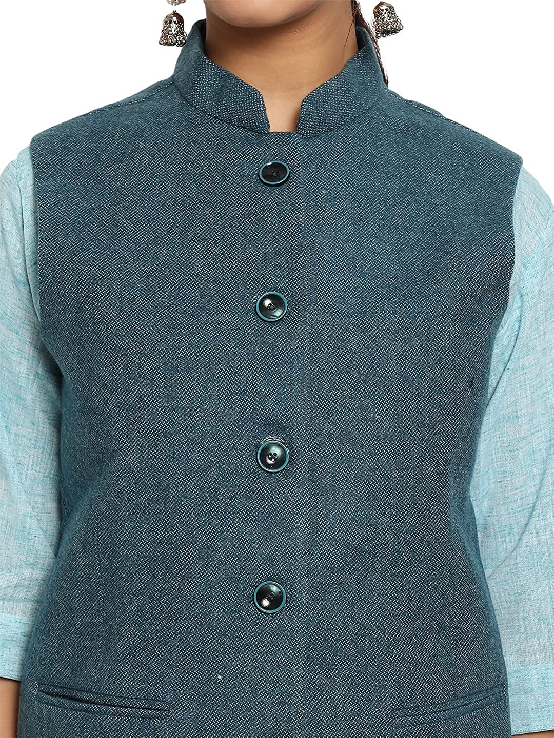 Vastraa Fusion Ladies Modi Jacket / Waistcoat - Plain Solid Colors - Woolen Jacket