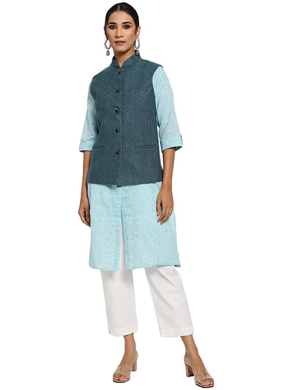 Vastraa Fusion Ladies Modi Jacket / Waistcoat - Plain Solid Colors - Woolen Jacket