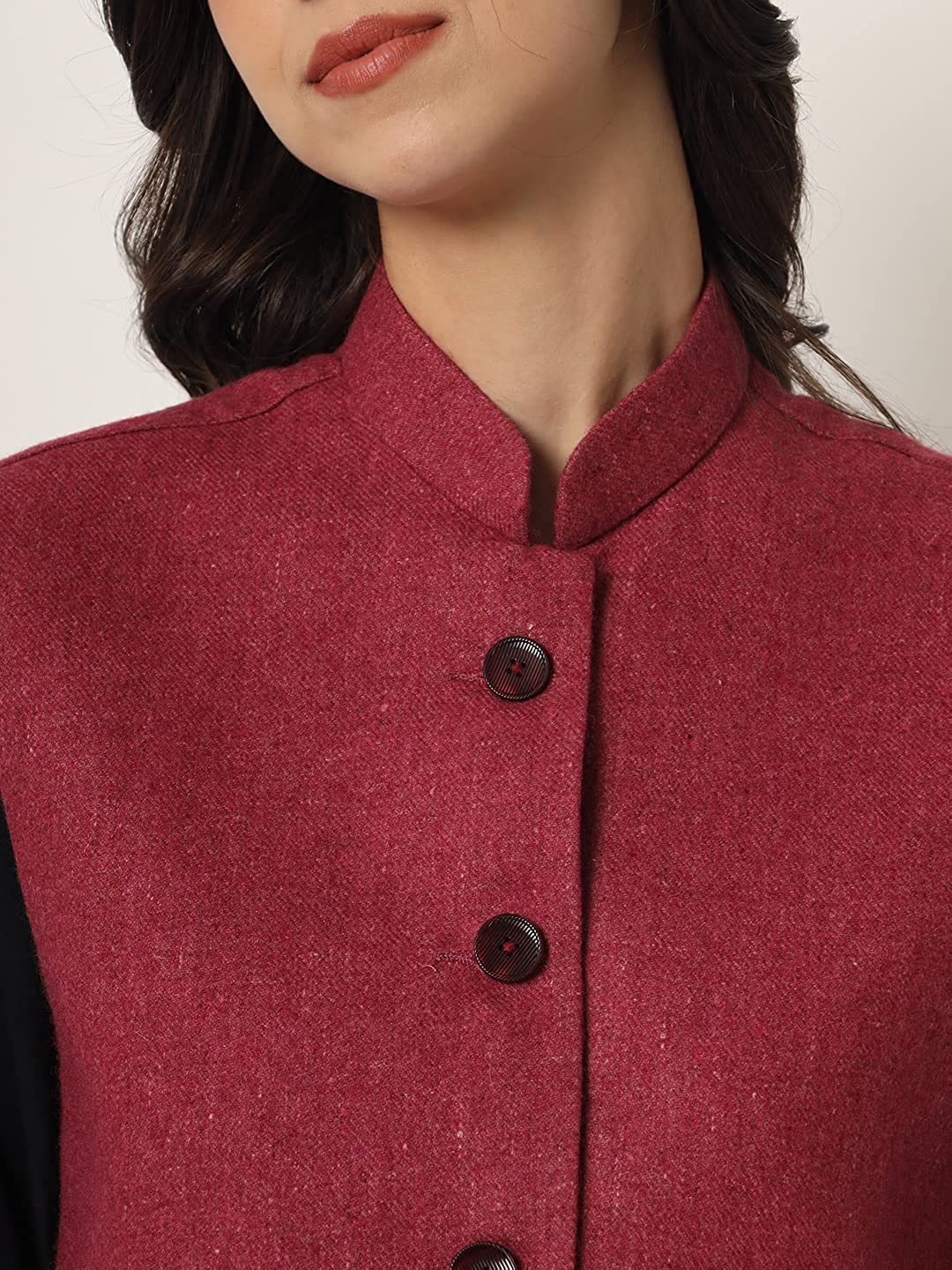 Vatsraa Fusion Modi Jacket Waistcoat Solid Pattern Woolen Nehru Jacket –  vastraa fusion