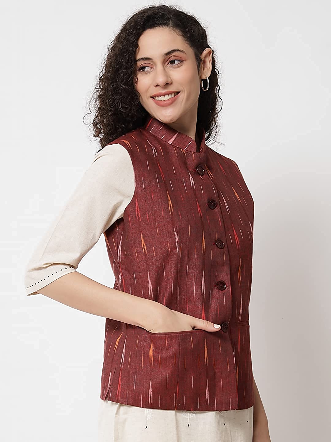 Women s Nehru Jacket vastraa fusion