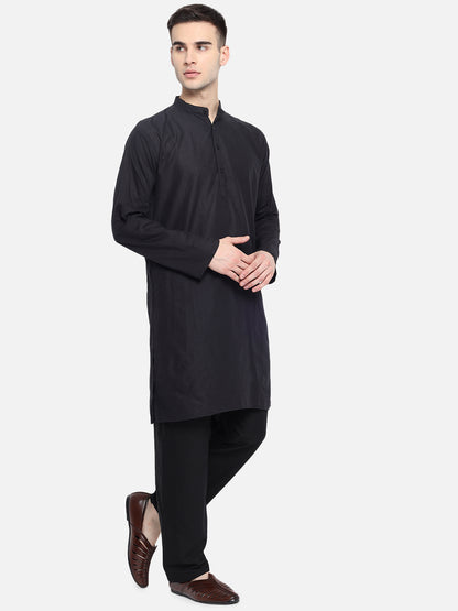 Vastraa Fusion Men's Solid Cotton Solid Kurta