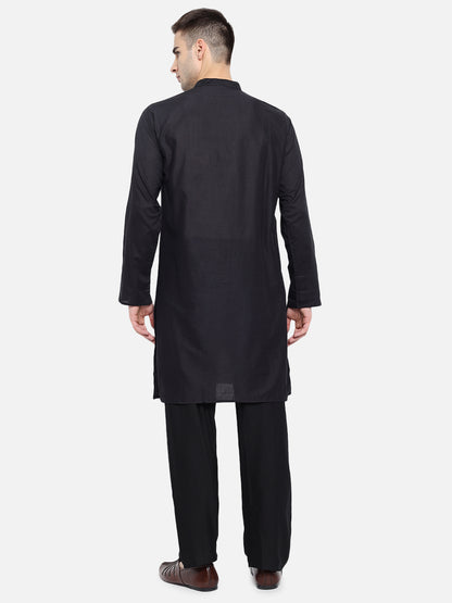 Vastraa Fusion Men's Solid Cotton Solid Kurta