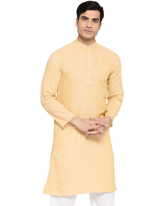 Vastraa Fusion Men's Solid Cotton Solid Kurta