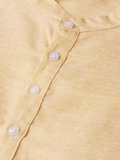 Vastraa Fusion Men's Solid Cotton Solid Kurta