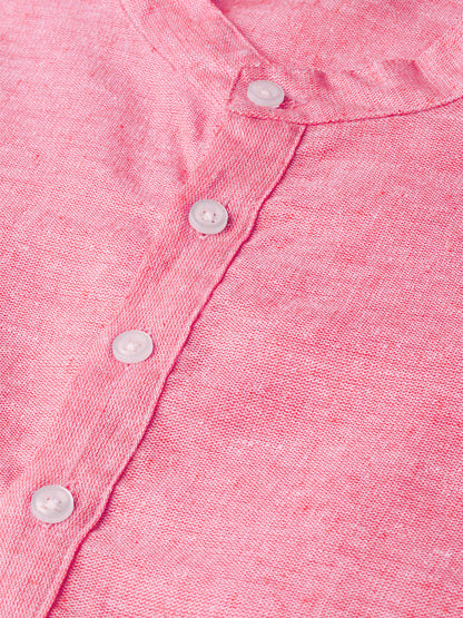 Vastraa Fusion Men's Solid Cotton Solid Kurt