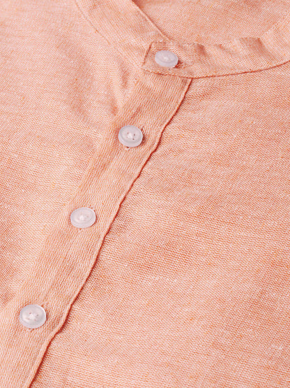 Vastraa Fusion Men's Solid Cotton Solid Kurt