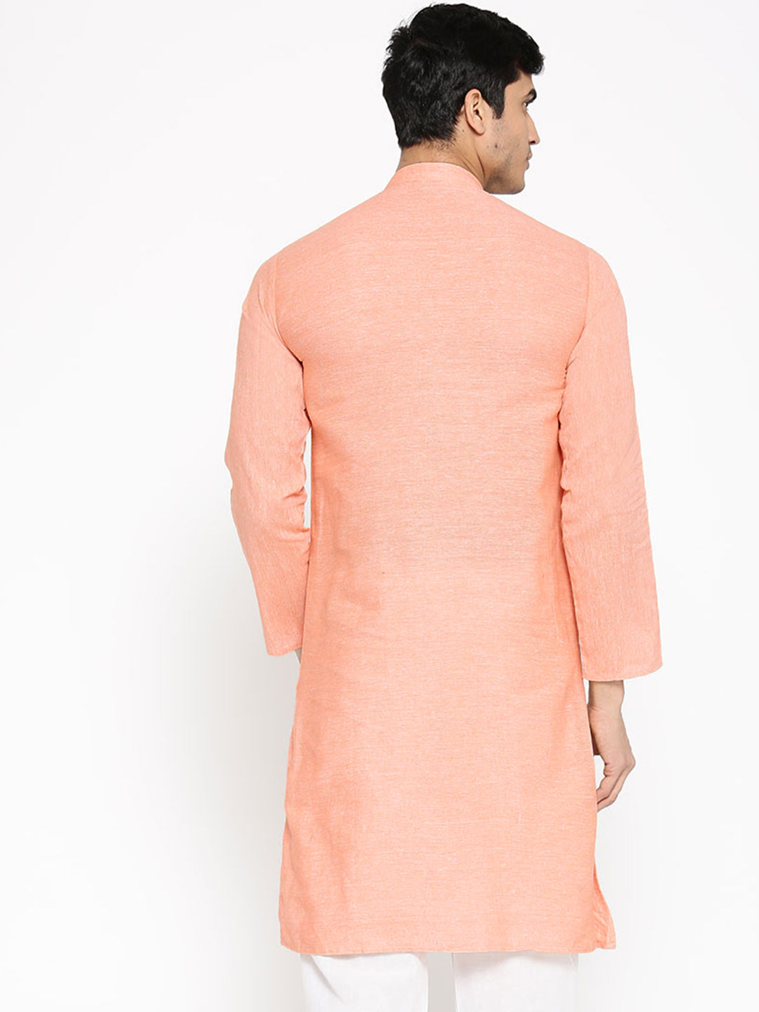 Vastraa Fusion Men's Solid Cotton Solid Kurt