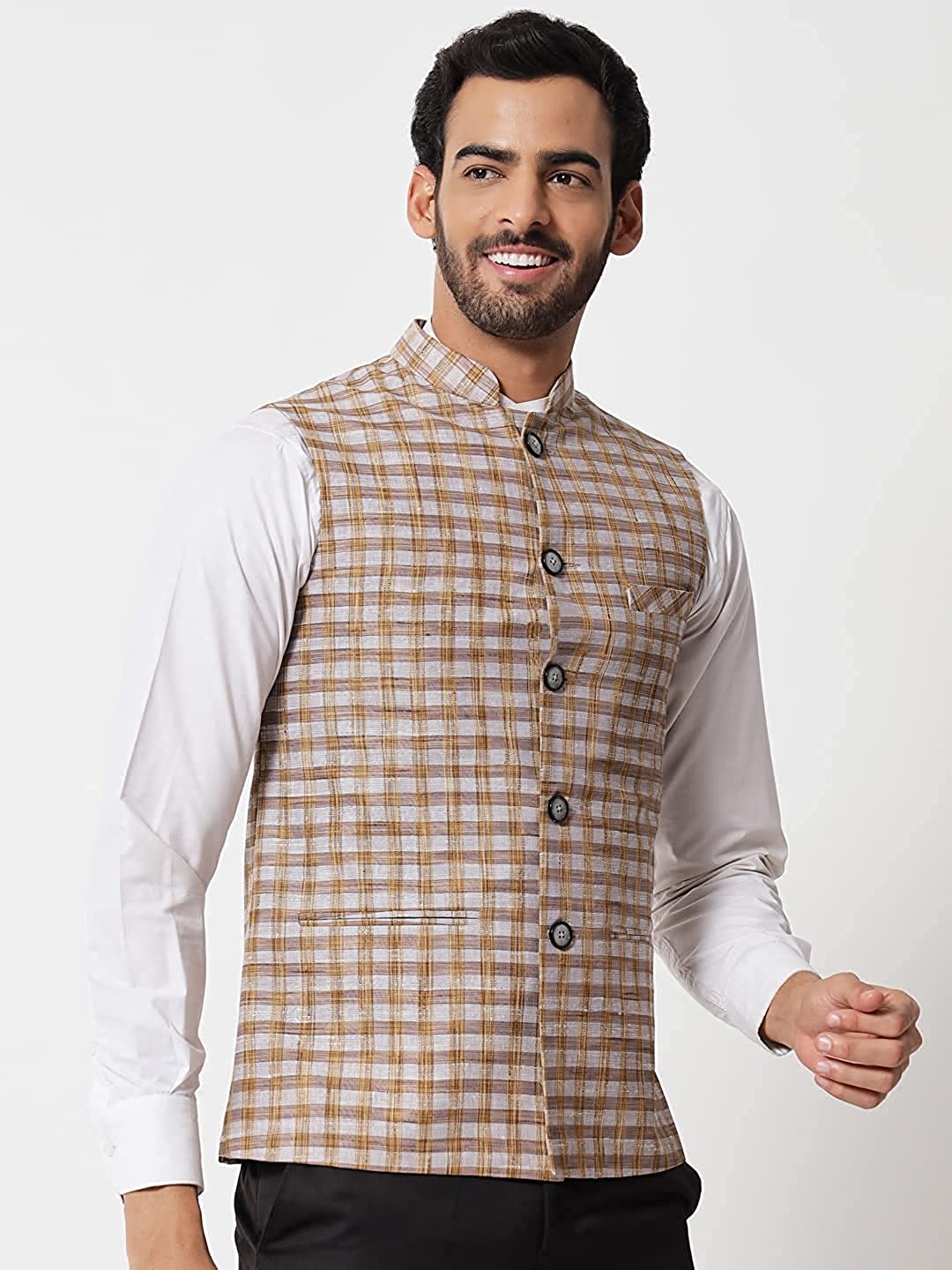 Designer Party Wear Art Banarasi Silk Mens Modi Jacket Kurta Pajama  Wholesale Online - The Ethnic World