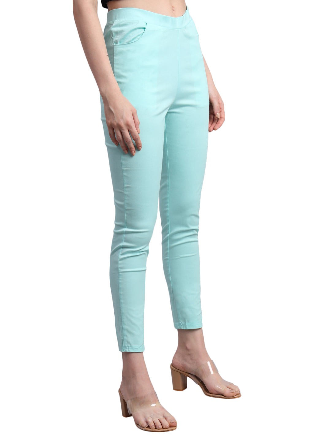 Vastraa Fusion Glamorous Cotton Stretchable Casual Cigarette Lycra Pants for Ladies/Women