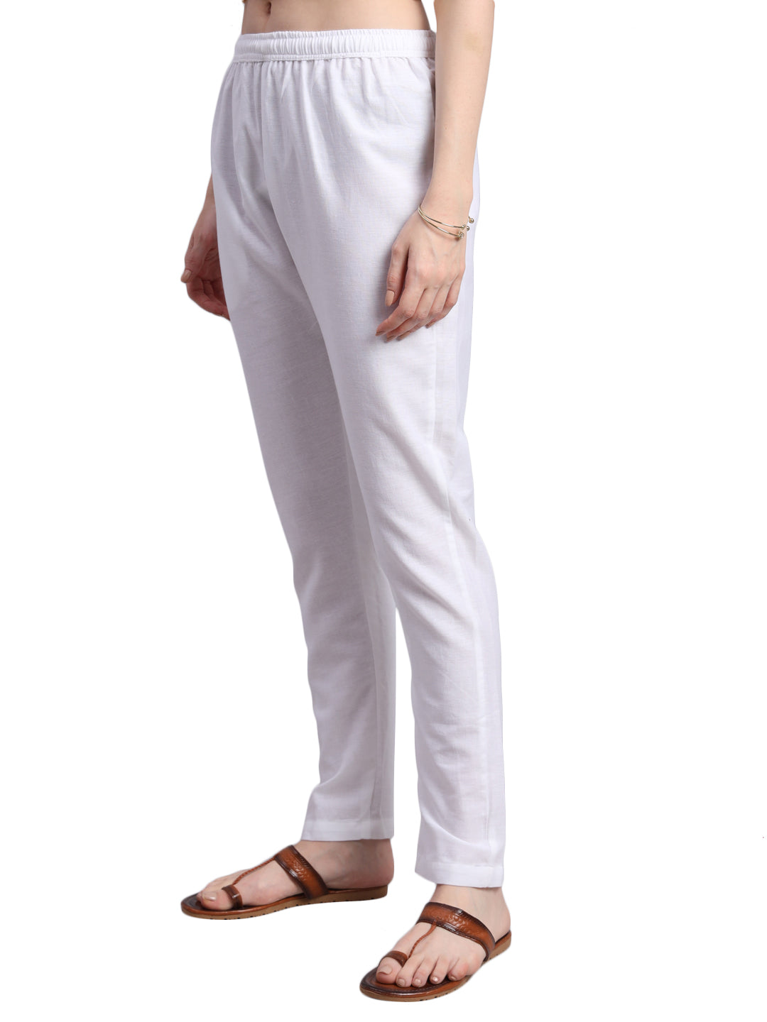Vastraa Fusion Straight Regular Fit Stylish Solid Cotton Palazzo Pant or Bottoms for Women's