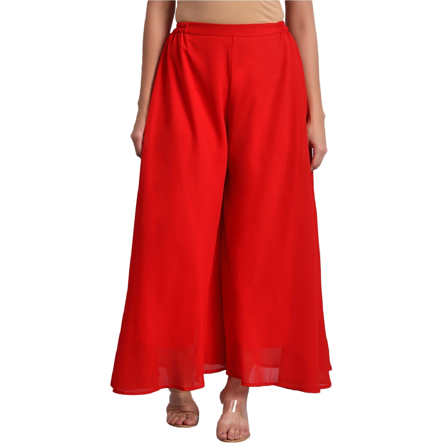 Vastraa Fusion Wide Fit Stylish Georgette Fabric Sharara Bottoms for Women's